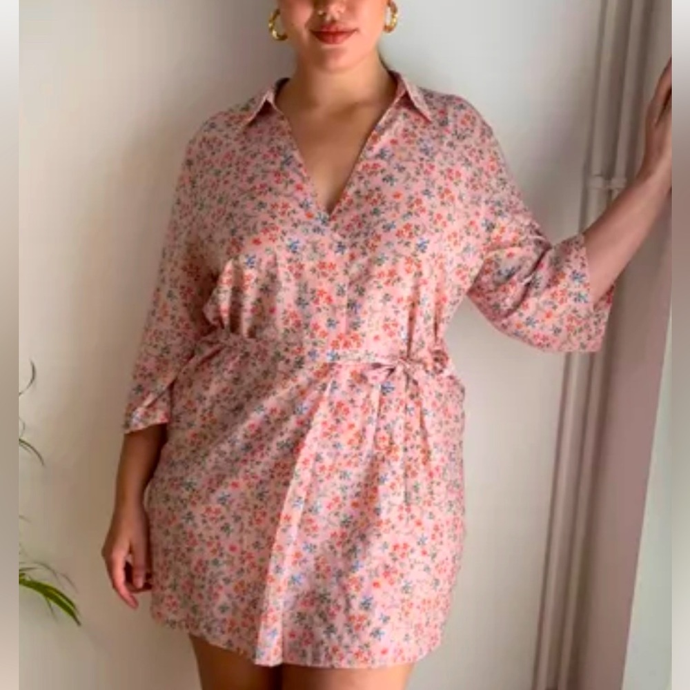ASOS curve shirt mini dress